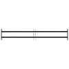 vidaXL Fenstergitter Schwarz 176 x 30 cm Pulverbeschichteter Stahl