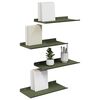 vidaXL Schwebendes Regal 4 pcs Olive Gr&uuml;n 40 x 18 x 2,5 cm Stahl