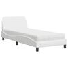 vidaXL Bett mit Matratze "Dover" Wei&szlig; 90x200 cm Kunstleder