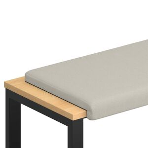 vidaXL Bankkissen Strukturiertes Samt Hafer Tiefe 35 cm
