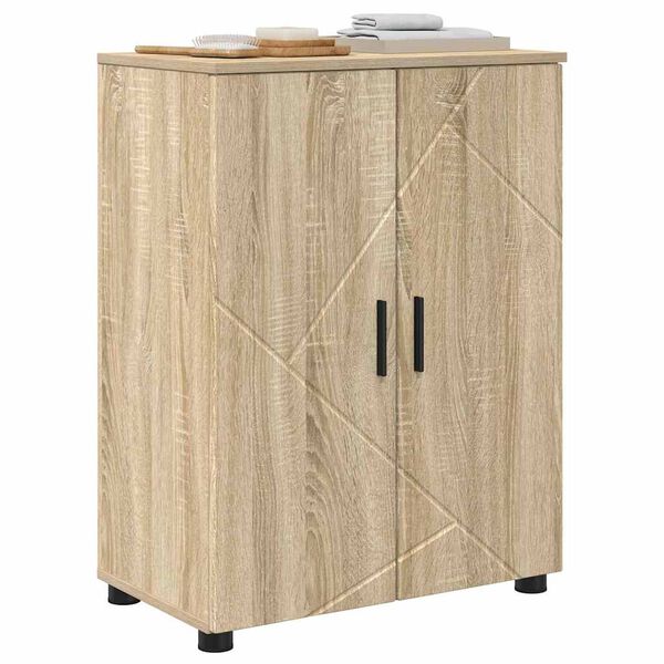 vidaXL Badezimmerschrank mit Speicher Sonoma-Eiche 60 x 35 x 80 cm