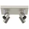 vidaXL Deckenstrahler mit Strahlern Nickel 26,5 x 26 x 11,5 cm Metall
