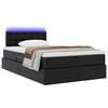 vidaXL Bett mit Stauraum und LED Schwarz 120 x 190 cm Kunstleder