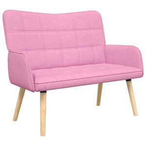 vidaXL 2-Sitzer Sofa Rosa 115 x 61 x 87 cm Stoff