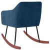 vidaXL Schaukelstuhl Blau Samt