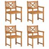 vidaXL Gartenst&uuml;hle 4 pcs Natur Massives Akazienholz