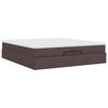 vidaXL Ottoman-Bett mit Matratze Dunkelbraun 180x200 cm Stoff