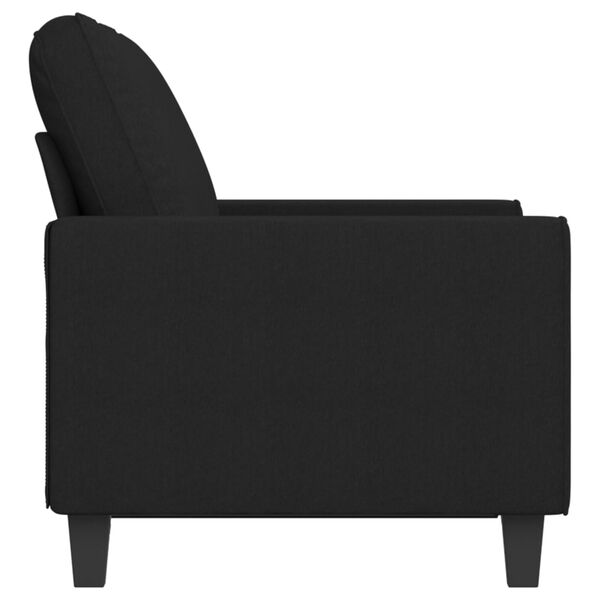 vidaXL 2-Sitzer-Sofa Schwarz 120 cm Stoff