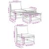 vidaXL 4-tlg. Garten-Lounge-Set mit Kissen Massivholz Akazie