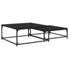 vidaXL Couchtisch 2 pcs Schwarz Eichen-Optik 80 x 80 x 35 cm