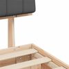 vidaXL Bettgestell mit gepolstertem Kopfteil Dunkelgrau 75 x 190 cm
