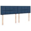 vidaXL Ottoman-Bett mit Matratzen & LEDs Blau 160x200 cm Stoff
