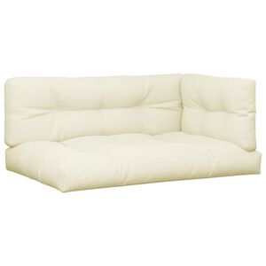 vidaXL Palettenkissen 7-tlg. Creme Stoff