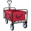 vidaXL Faltbarer Einkaufstrolley mit Bremsen Rot 94 x 53 x 99 cm