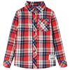vidaXL Kinderhemd Karomuster Rot und Marineblau 104
