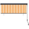 vidaXL Outdoor Rollo Gestreift Orange und Weiß 180 x 250 cm Stoff