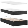 vidaXL Ottoman-Bett mit Matratze & LEDs Schwarz 80x200 cm Kunstleder