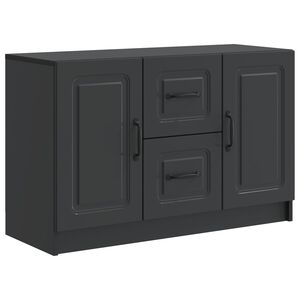 vidaXL Sideboard Schwarz 89 x 34,5 x 57 cm Holzwerkstoff
