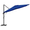 vidaXL Roma Parasol Blau 286 x 284 x 265 cm Aluminium und Polyester