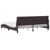 vidaXL Bett mit Matratze "Hanko" Dunkelbraun 200x200 cm Stoff
