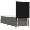 vidaXL Boxspringbett mit Matratze Dunkelgrau 80 x 200 cm Stoff