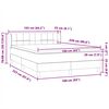 vidaXL Boxspringbett mit Matratze Rosa 160x220 cm Samt