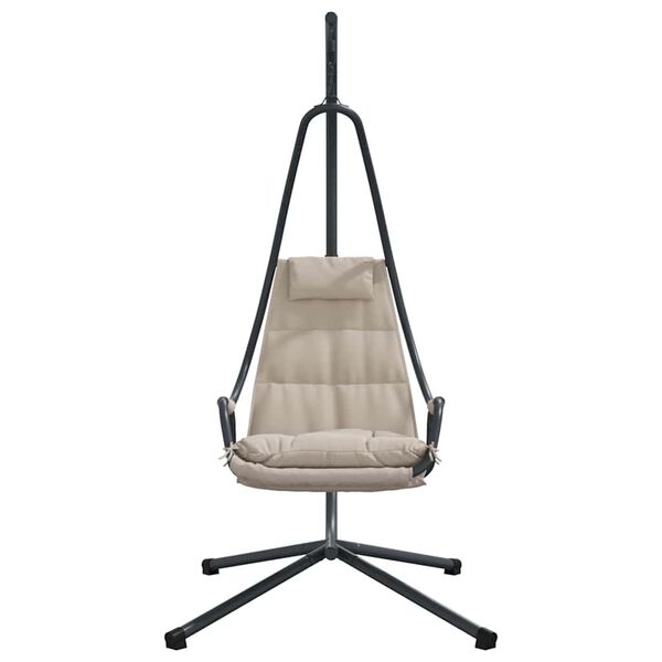 vidaXL H&auml;ngendes Ei-Stuhl Taupe 94 x 107 x 196,5 cm Stahl