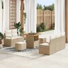 vidaXL Gartensofa-set mit Kissen 8 pcs Beige Poly-Rattan