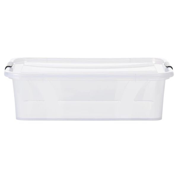 vidaXL Aufbewahrungsboxen mit Deckeln 2 Stk. Transparent 21 L