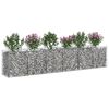 vidaXL Gabionen Hochbeet 2 pcs Silber 300 x 50 x 60 cm