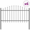 vidaXL Gartenzaun WOERDEN 6 stk. 170 x 140 cm Grau