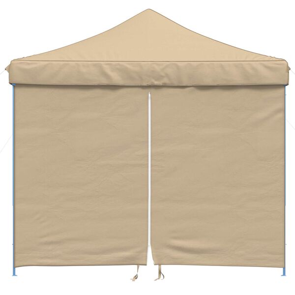 vidaXL Partyzelt Faltbar Pop-Up mit 4 Seitenteilen Beige