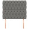 vidaXL Kopfteil Dunkelgrau 100 x 7 x 118/128 cm Stoff