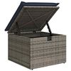 vidaXL 7-tlg. Garten-Sofagarnitur mit Kissen Grau Poly Rattan
