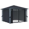 vidaXL Pavillon mit Vorhängen 300×300 cm Anthrazit Aluminium