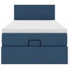 vidaXL Ottoman-Bett mit Matratze Blau 90x190 cm Stoff