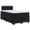 vidaXL Boxspringbett mit Matratze und LED Schwarz 120 x 200 cm Samt