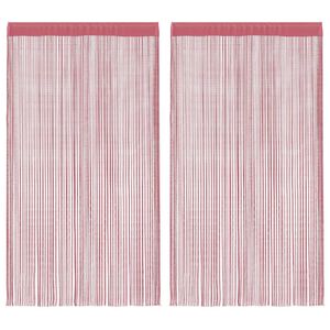 vidaXL Fadenvorh&auml;nge 2 Stk. Rosa 140x250 cm