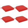 vidaXL 4-teilige Sitzkissen SOEST 4 stk. 100 % Polyester Rot