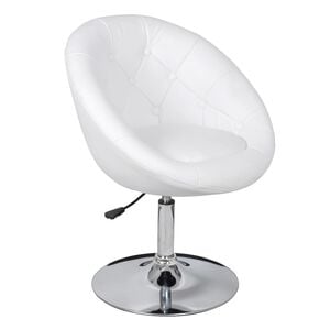 vidaXL Cocktailsessel Wei&szlig; Kunstleder