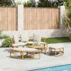 vidaXL Outdoor-Loungebett ohne Dach Poly Rattan