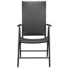 vidaXL Stapelbare Gartenstühle 2 Stk. Poly Rattan Schwarz