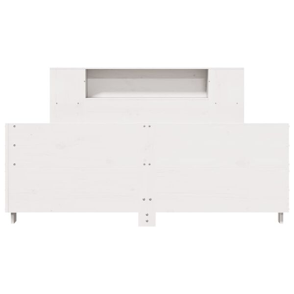 vidaXL Massivholzbett ohne Matratze Wei&szlig; 135x190 cm Kiefernholz