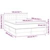 vidaXL Boxspringbett mit Matratze Dunkelblau 140x200 cm Samt