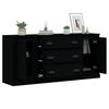 vidaXL Sideboards 3 Stk. Schwarz Holzwerkstoff