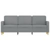 vidaXL 3-Sitzer-Sofa Hellgrau 180 cm Stoff