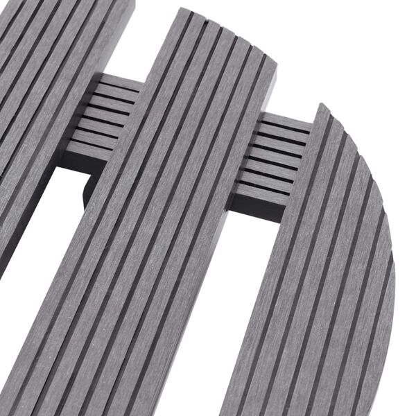 vidaXL Pflanzenroller 2 Stk. Grau Ø30x7,5 cm WPC