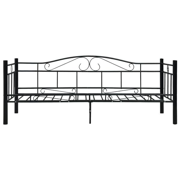vidaXL Tagesbett-Rahmen Schwarz Metall 90×200 cm