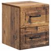 vidaXL Wandmontierter Nachttisch Altholz 34,5 x 33 x 40 cm