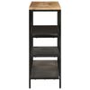vidaXL Konsolentisch 110x30x75 cm Raues Massivholz Mango und Eisen